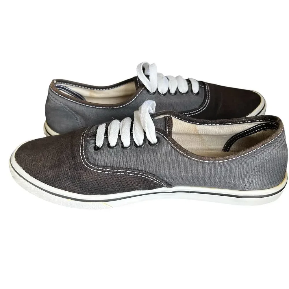 VANS two tone gray Old Skool SK8 Woman’s mock laceup slip on sneakers size 7.5